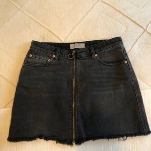 Free people black jean skirt